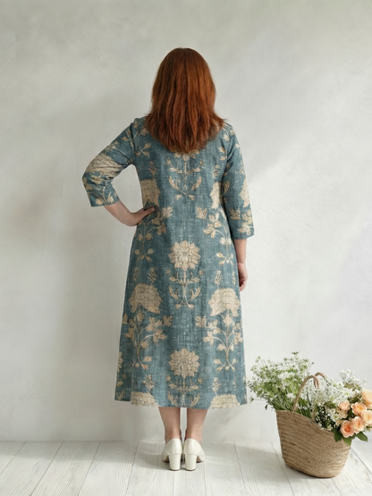 Skye | Gentle Shape Floral Midi Dress